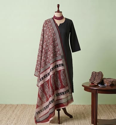 Hand Block Printed Cotton Dupatta
