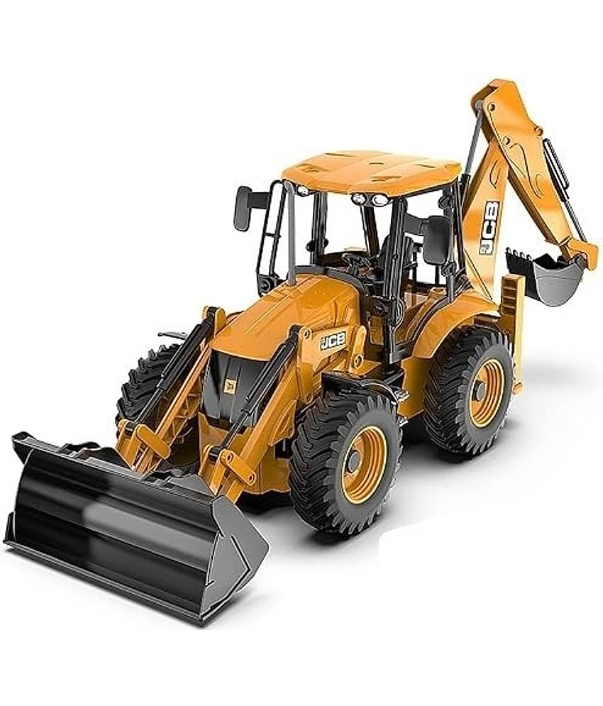 Freedy 2in1 Unbreakable Pull Back JCB Loader Vehicle Toy for  (kids Push Dozer Excavator Bulldozer Construction Toys Truck Machine_Multi, Pack of: 1)