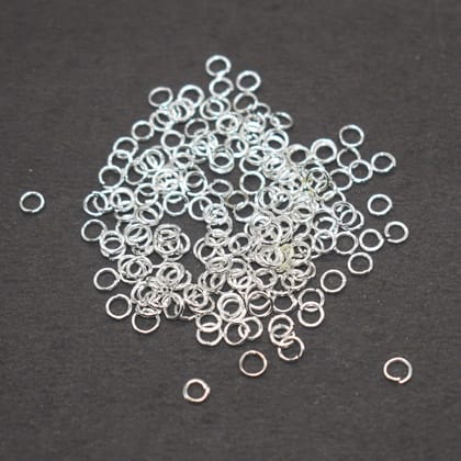 Silver Open Mouth Jump Rings (3 mm) , JMPR-001-Per Packet of 50 Gram (Approx 1300 Pcs) / 3 MM
