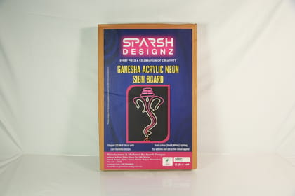 Ganesha Acrylic Neon Sign Board | Decorative LED Wall Sign | Spiritual Home Décor Ganesha Acrylic Neon Sign Board | Decorative LED Wall Sign | Spiritual Home Décor