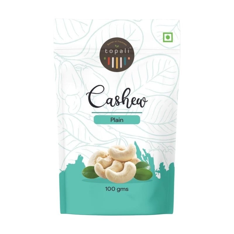 Topali ® Premium Plain Whole Cashews (100g) | Crunchy & Natural Kaju | Healthy Snacking & Cooking