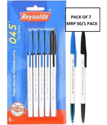 Reynolds 045 Assorted 0.7Mm Ball Pen 5Ct (Pack of 7)
