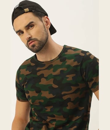 Veirdo Pack of 1 Cotton Regular Fit Men's T-Shirt ( Green )