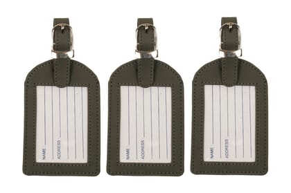 Sukeshcraft Luggage Tags Suitcase Tag Travel Bag Labels (Dark Grey)