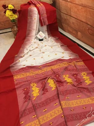 AWESOME LINEN COTTON PRINTED SAREE -1682