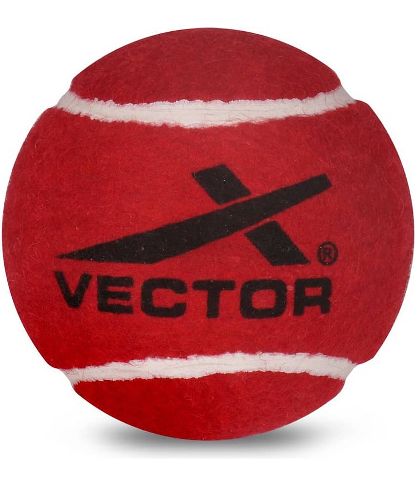 Vector X - Red Rubber Cricket Ball ( Pack of 6 )