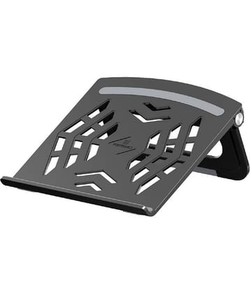 Portronics Laptop Table For Upto 40.64 cm (16) Black Anti-Slip Silicon Pads