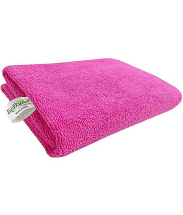 SOFTSPUN Microfiber Hair and Face Care Towel 40X40 cm 340 GSM (Set of 1, pink)