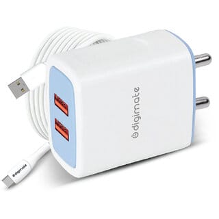 Digimate Quick Charge 15W 2.4A Wall Charger With Type C Cable (White-DG-ADP-1002)