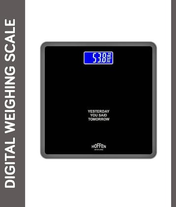 Hoffen Digital Electronic LCD Personal Health Body Fitness Bathroom Weighing Scale HO-18 Black