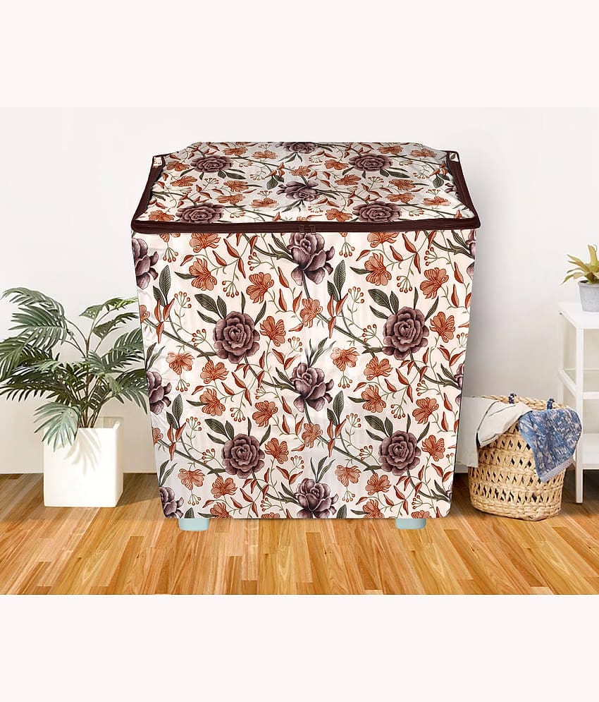 E-Retailer Single Polyester Brown Washing Machine Cover for Universal Semi-Automatic