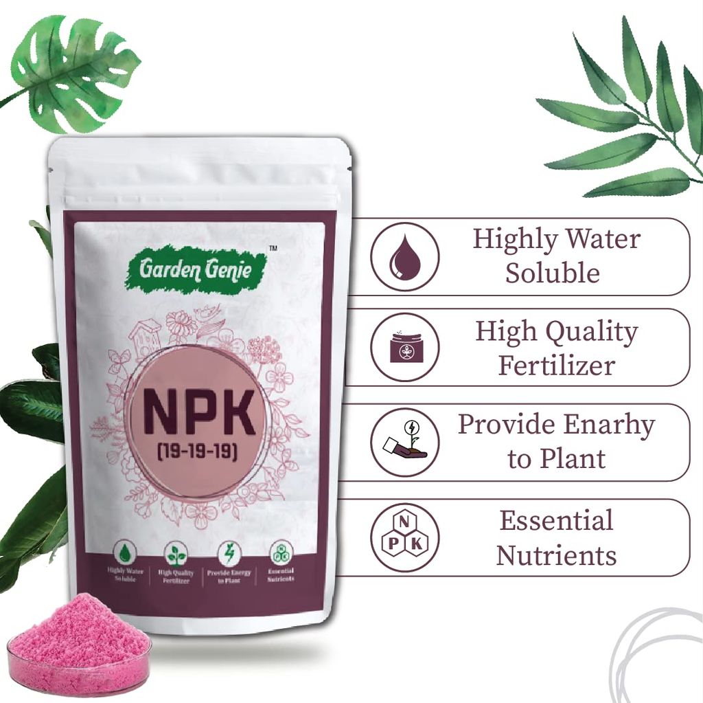 Garden Genie Npk 19 19 19 Fertilizer For Plants 380g I 100% Water Soluble I Complete Plant Food For Gardening, Growth Boost and Flowering, Powder