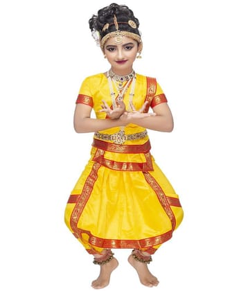 Smuktar garments Girls Bharat Natyam Costume - None