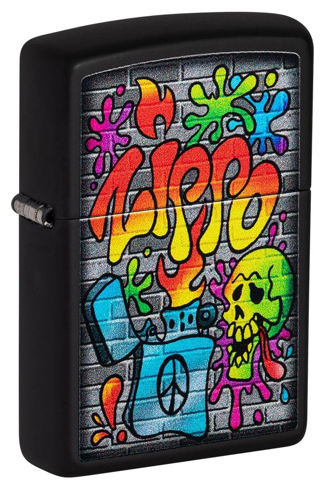 Zippo Street Art Design Windproof Pocket Lighter