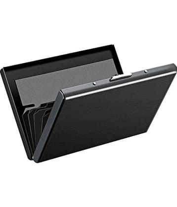 STC IMPORTED CREATION Black Metallic Men's RFID Wallet ( Pack of 1 )