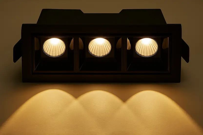 SPARKWORLD Rectangular 3x2W LED Spot Light Spot Light Ceiling Lamp (Black) | Colour: 6W - Electricals | Buy online on ZillyBuy
