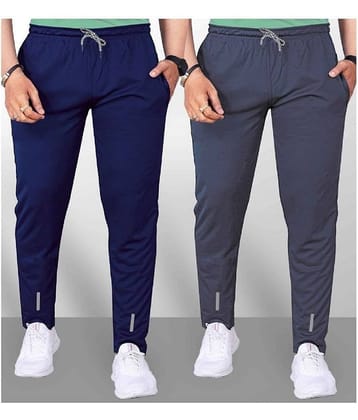 Leavess Multicolor Polyester Men's Trackpants ( Pack of 2 )