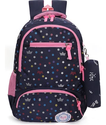 Tinytot 30 Ltrs Navy Blue School Bag for Boys & Girls