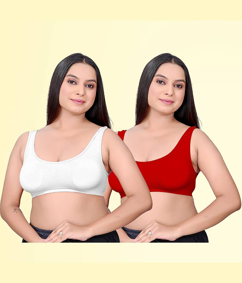 HAYA Pack of 2 Polyester Non Padded Women's Cami bra ( Multicolor1 ) Lamia Bralette D700