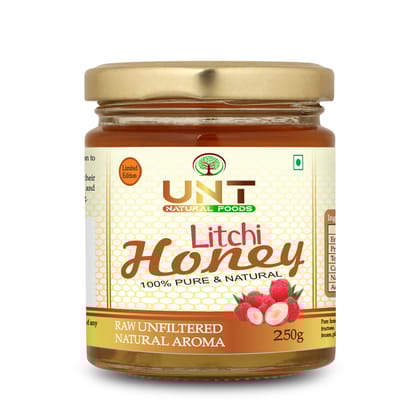 Pure & Natural Litchi Honey 250g | Raw, Unprocessed & Unheated | Light Floral Taste | Immunity Booster | Fresh from Litchi Blossoms | Lab-Tested Honey