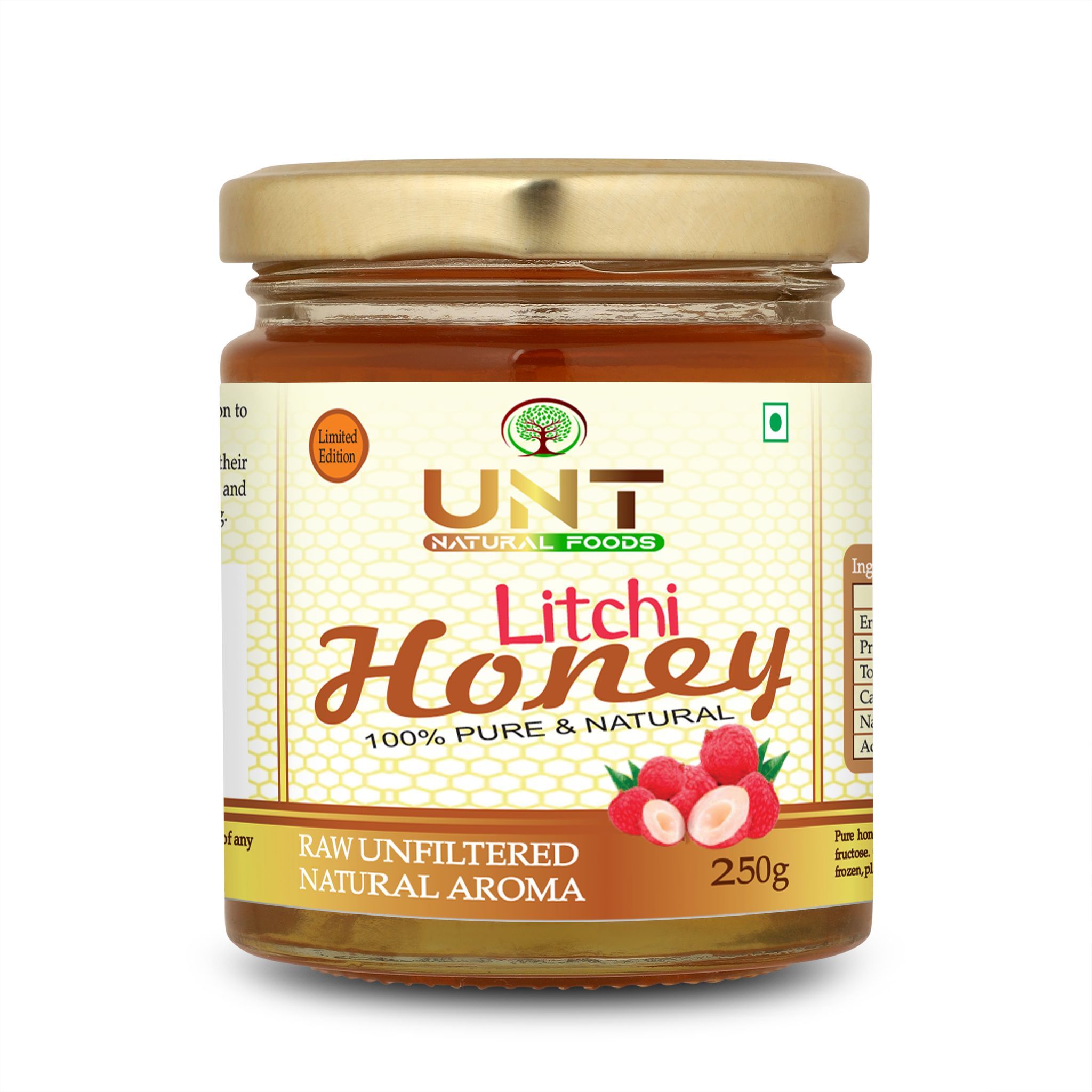 Pure & Natural Litchi Honey 250g | Raw, Unprocessed & Unheated | Light Floral Taste | Immunity Booster | Fresh from Litchi Blossoms | Lab-Tested Honey