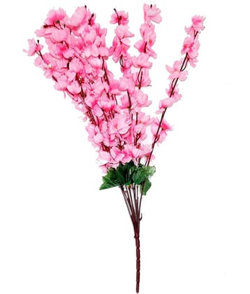 YUTIRITI Orchids Pink Artificial Flowers Bunch - Pack of 1