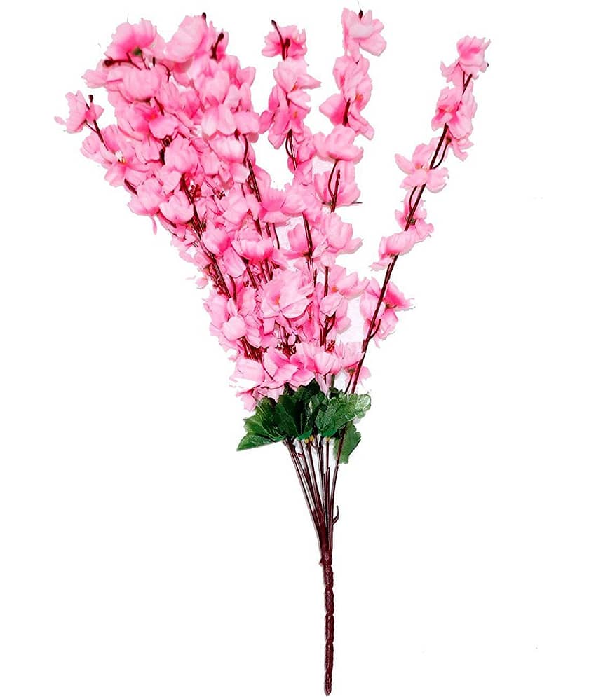 YUTIRITI Orchids Pink Artificial Flowers Bunch - Pack of 1