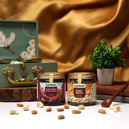 Apidear Forest Fusion – Gulkand & Honey Nuts Wellness Set.