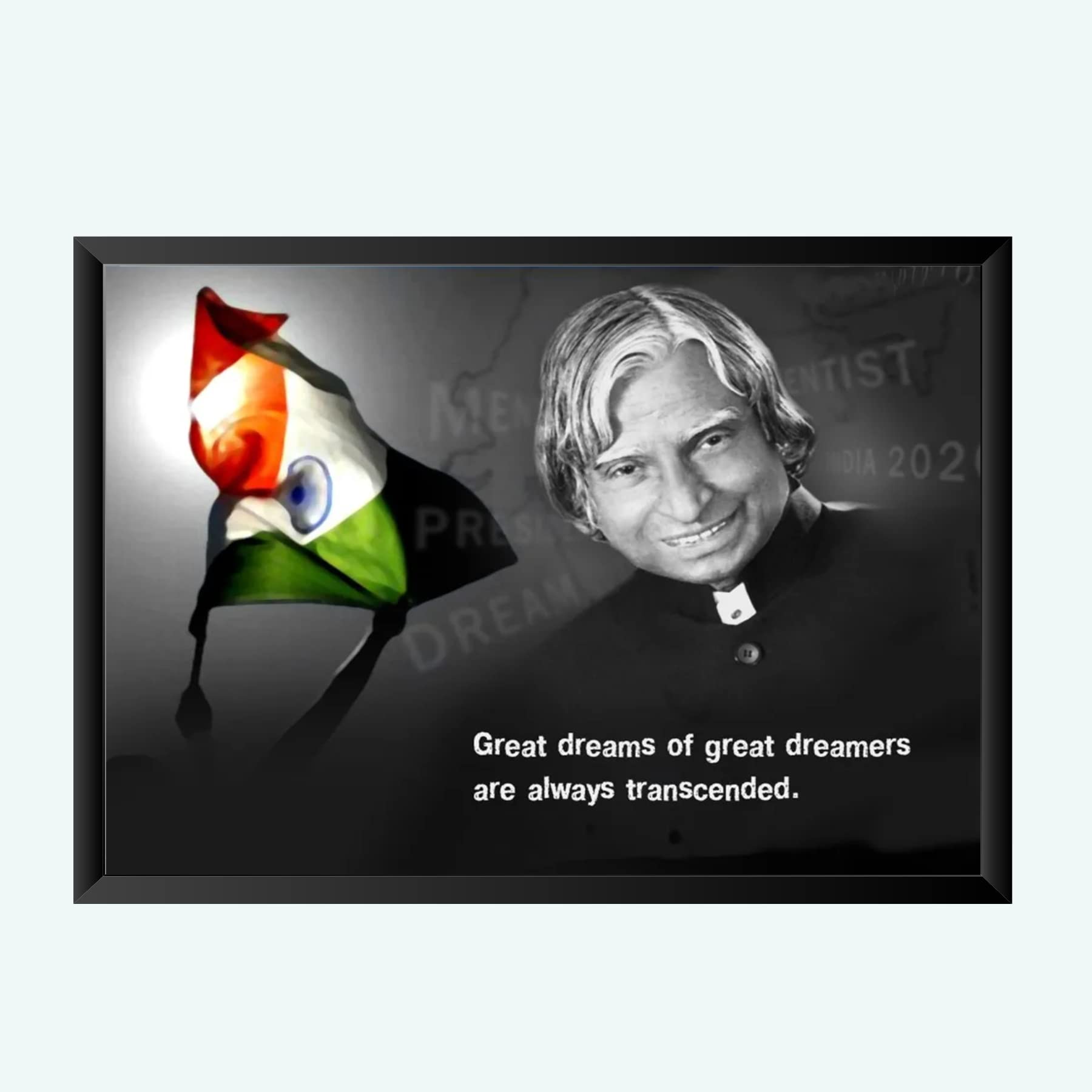 NOKKES A.P.J Abdul Kalam Wall Photo Frame For India Love And Wall Decoration Wall Photo Frame Size 8X12 Inch_A7