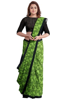Generic Women's Super Line Saree with Blouse (Green, 5 - 6 Mtrs)