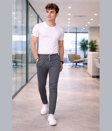 Kashvi Grey Lycra Men's Trackpants ( Pack of 1 )