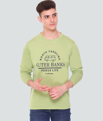 HVBK Pack of 1 Cotton Blend Regular Fit Men's T-Shirt ( Green )