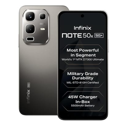 Infinix Note 50x 5G Plus (8GB RAM, 128GB Storage) Smart Phone- Titanium Grey