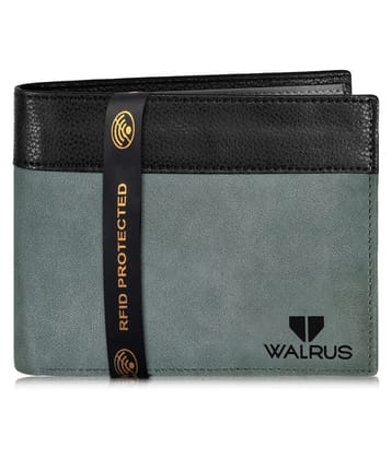 Walrus Faux Leather Gray Casual Regular Wallet