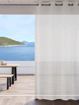 DDECOR - 100% PolyesterPlains And Textures PatternLarge Door 9 Ft|135 CM X 270 CM| - Beige