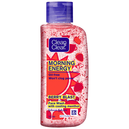 Clean & Clear Morning Energy Berry Blast Face Wash, 50 Ml