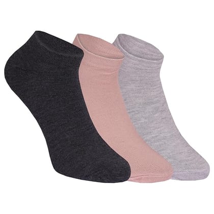 USOXO Men And Women's Plain Ankle Length Socks Multicolor