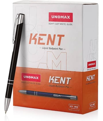 Unomax Kent Premium Metal Body Ball Pen (Pack Of 6, Blue)