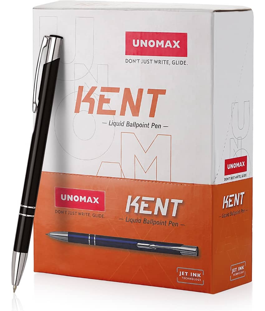 Unomax Kent Premium Metal Body Ball Pen (Pack Of 6, Blue)
