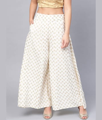 Juniper - Gold Rayon Women's Palazzo ( Pack of 1 )