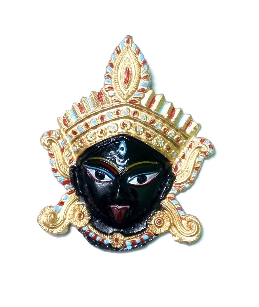 Nawani Maha Kali Brass Idol Statue Wall Hanging Metal Home Decor, Size 18/15 cm - Pooja Needs | Buy online on ZillyBuy