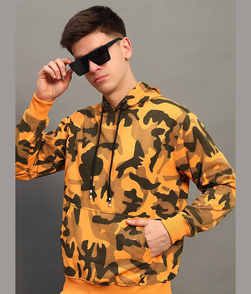 stelvin Cotton Blend Hooded Men's Sweatshirt - Mustard ( Pack of 1 )