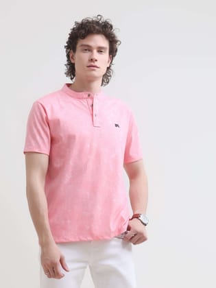 Blush Aura Henley T-shirt-S