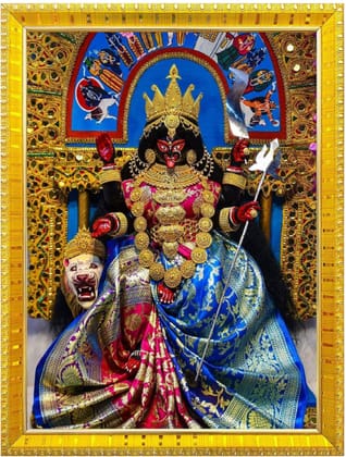 NOKKES Kali Devi Maa Mata Photo Frames Religious Photo frame 5X7 Inch Photo Frame_WE6