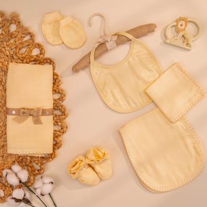 Komal Aavran Baby Swaddle Set (Yellow Mellow)