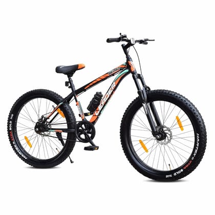 Leader Beast 26X300 Fat Bike/Cycle With Front Suspension& Dual Disc Brake_Single Speed 26 T Fat Tyre Cycle (Single Speed, Black) Leader Beast 26X300 Fat Bike/Cycle With Front Suspension& Dual Disc Brake_Single Speed 26 T Fat Tyre Cycle (Single Speed, Black)