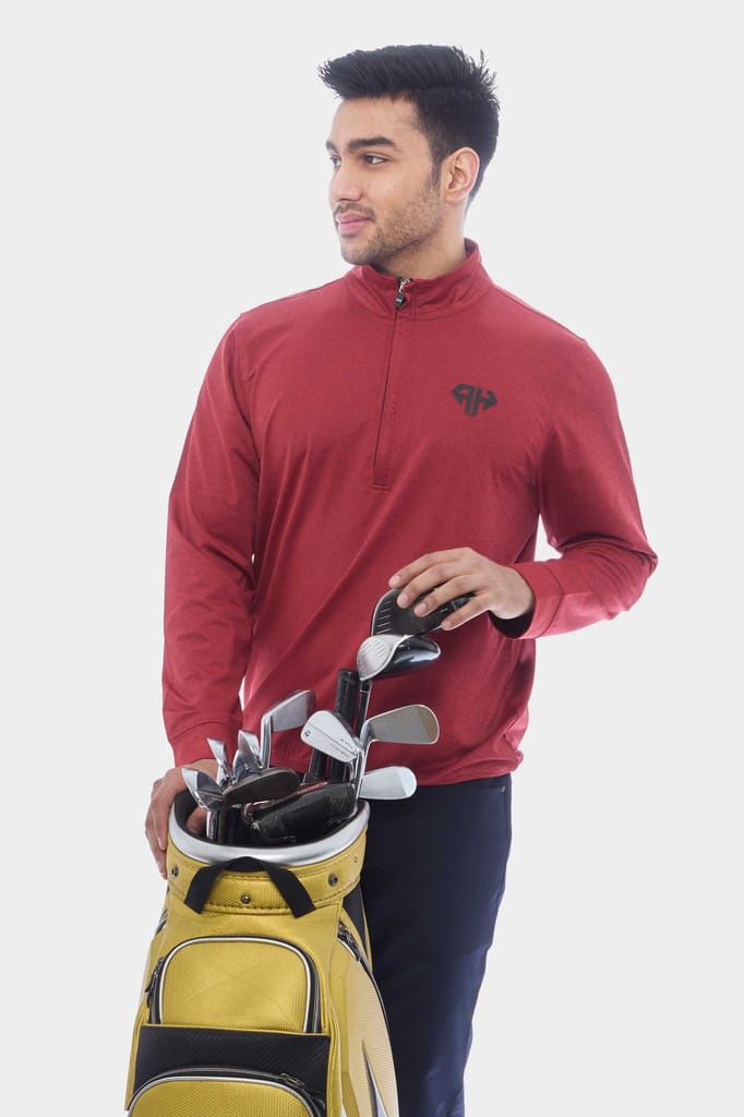 AH Pro Red High Neck Polo Jacket