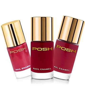 Posh Nail Polish Multi Glossy Pack of 3 9 mL