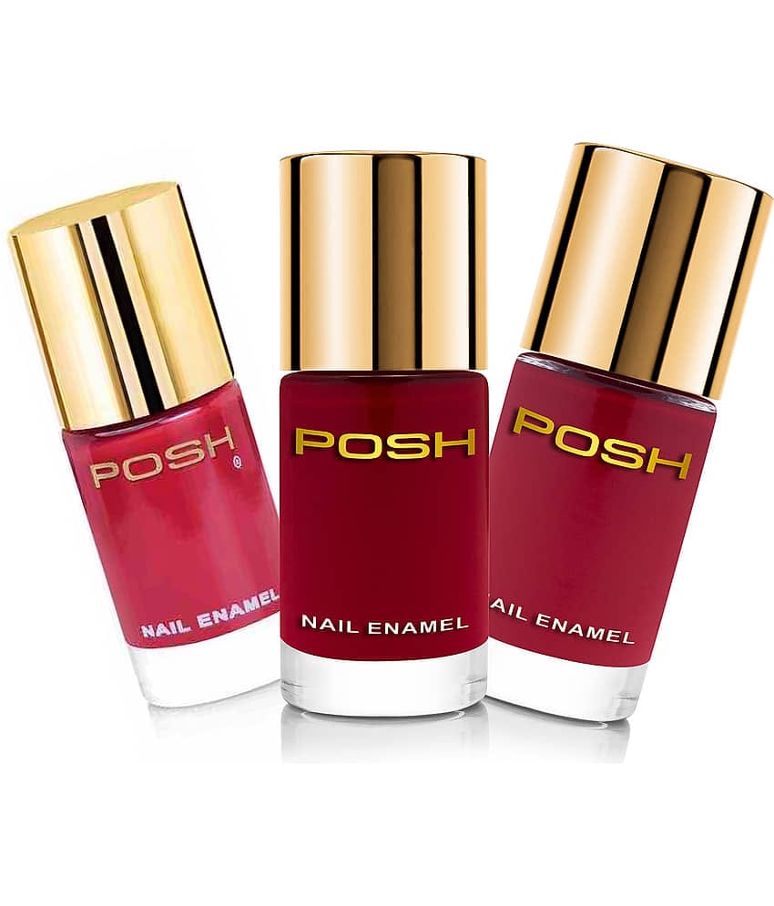 Posh Nail Polish Multi Glossy Pack of 3 9 mL