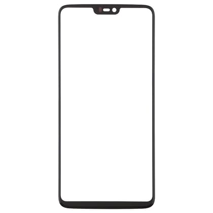 Front outer touch screen display glass for Oneplus 6 Black